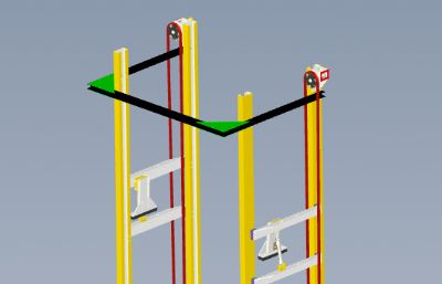 麦克纳姆轮升降机车solidworks模型