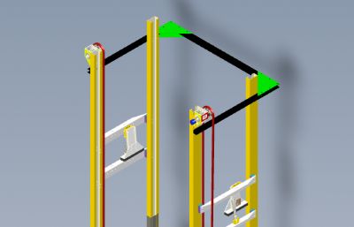 麦克纳姆轮升降机车solidworks模型