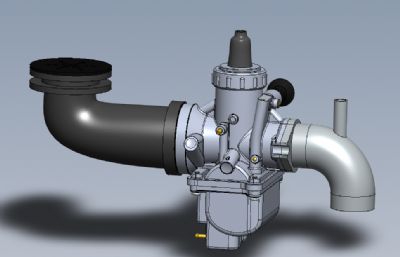 solidworks二冲程发动机化油器