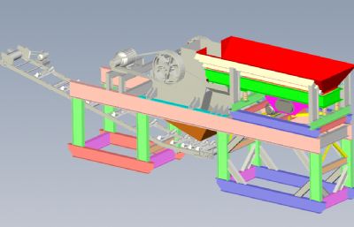 移动式破碎机 solidworks