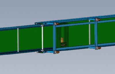 二节伸缩皮带线solidworks模型