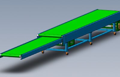 二节伸缩皮带线solidworks模型