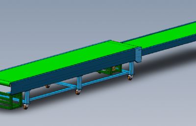 二节伸缩皮带线solidworks模型