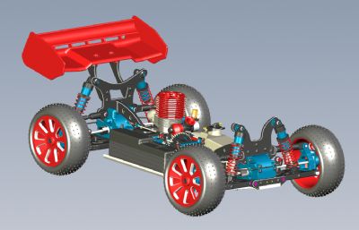 小型油动遥控赛车玩具stp模型