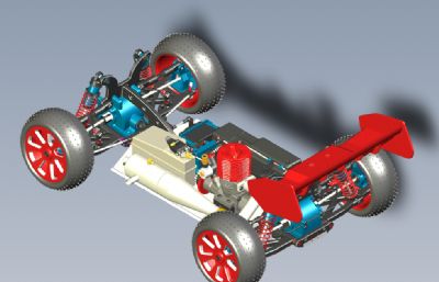 小型油动遥控赛车玩具stp模型