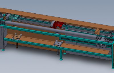 无心钢管抛光机solidworks模型