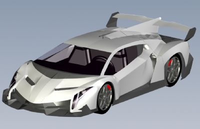 Lamborghini Vaneno跑车prt模型