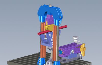 钢管折弯机solidworks模型