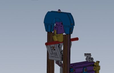 钢管折弯机solidworks模型