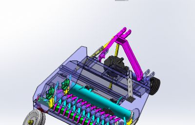 地瓜杀秧机,红薯杀秧机solidworks模型