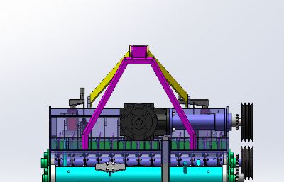 地瓜杀秧机,红薯杀秧机solidworks模型