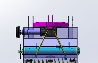 地瓜杀秧机,红薯杀秧机solidworks模型