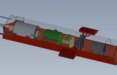 水下无人潜艇,水下探测器solidworks模型