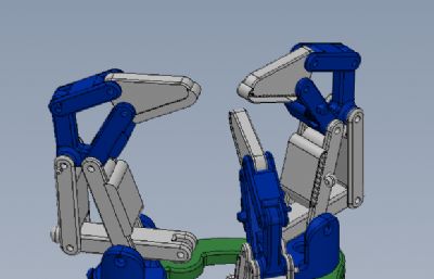 solidworks欠驱动手爪模型