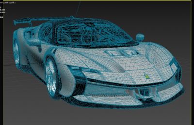 2024款法拉利SF90XX跑车3dmax模型