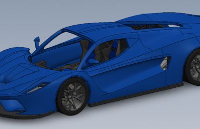 V8超级跑车solidworks模型