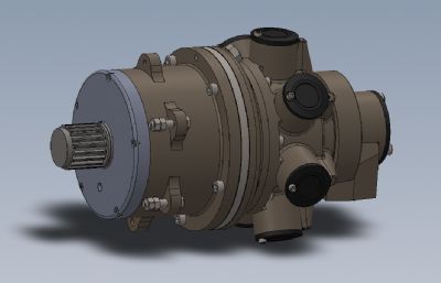 solidworks四缸星型液压马达发动机