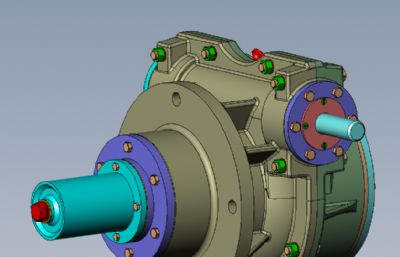 蜗杆螺旋齿轮升降机solidworks模型