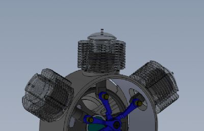 星形活塞泵solidworks模型