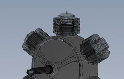 星形活塞泵solidworks模型