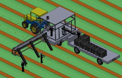 西瓜甜瓜收获机solidworks模型