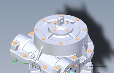 蜗杆螺旋齿轮升降机solidworks模型