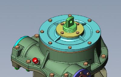 蜗杆螺旋齿轮升降机solidworks模型