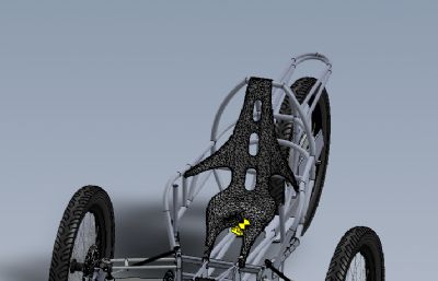 卧式三轮自行车solidworks模型