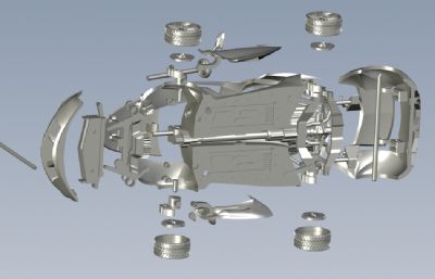 汽车爆炸图STL文件