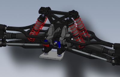 遥控车前悬挂总成solidworks模型