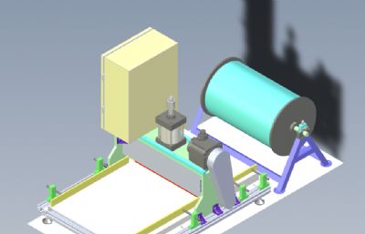 PE卷材切割机solidworks模型