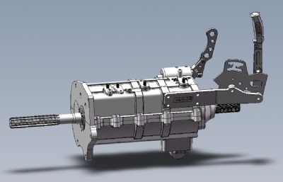 汽车4速变速器solidworks模型