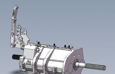 汽车4速变速器solidworks模型