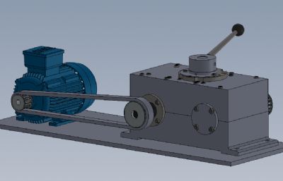 带电机的无级变速器solidworks模型