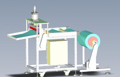 塑料薄膜切割机solidworks模型