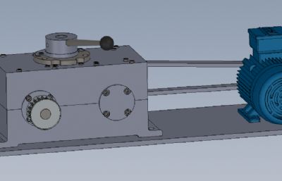 带电机的无级变速器solidworks模型