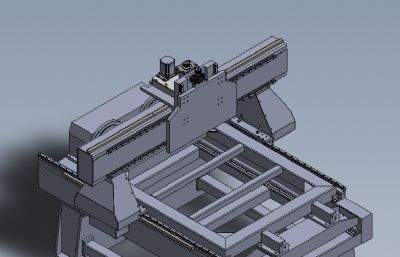 双旋转轴雕刻机solidworks模型