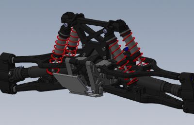 遥控车前悬挂总成solidworks模型