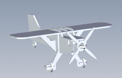 Airplane小飞机拼装step模型