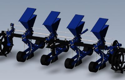 播种机农业机械solidworks模型