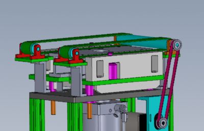 顶升定位输送带solidworks模型