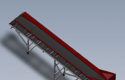 倾斜槽辊输送机solidworks模型