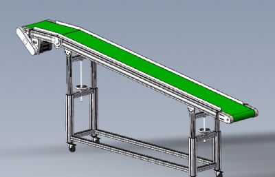 带斜坡的输送机solidworks模型