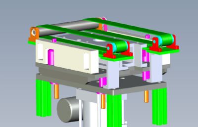 顶升定位输送带solidworks模型