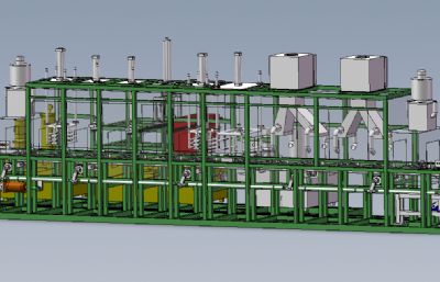 汽车发动机缸体缸盖进式清洗机solidworks模型