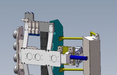 100KG重物拾取工装设计solidworks模型