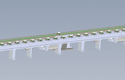 定距流水线,传送带solidworks模型