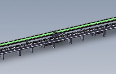 定距流水线,传送带solidworks模型