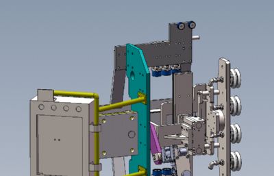 100KG重物拾取工装设计solidworks模型