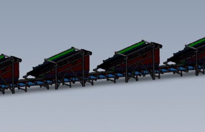 带式传送带,输送机solidworks模型